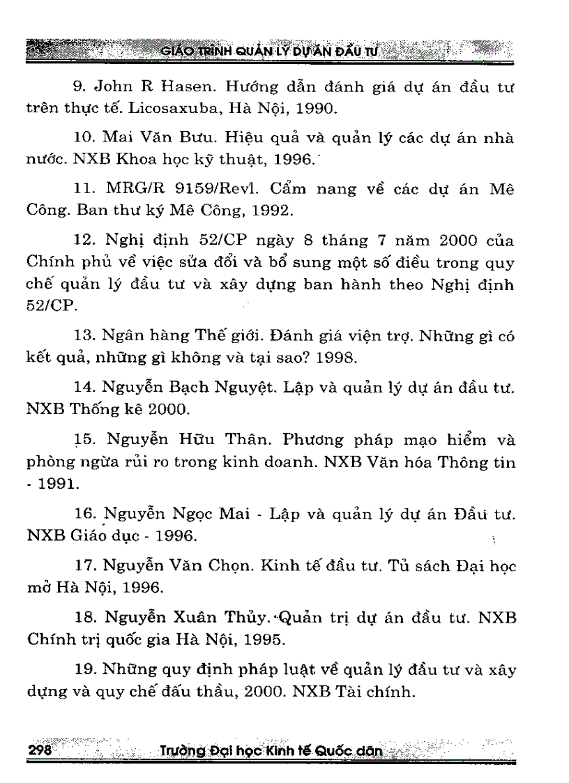 image for page Giáo trình quản lý dự án đầu tư