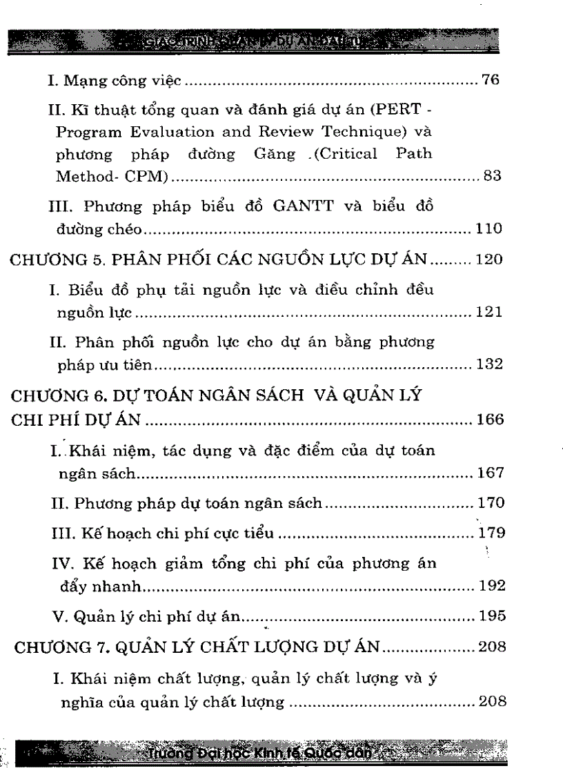 image for page Giáo trình quản lý dự án đầu tư