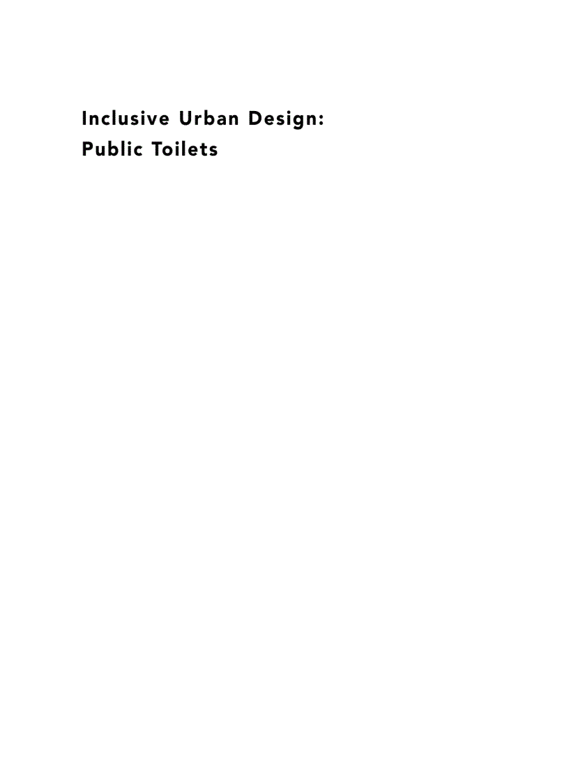Inclusive Urban Design Public Toilets