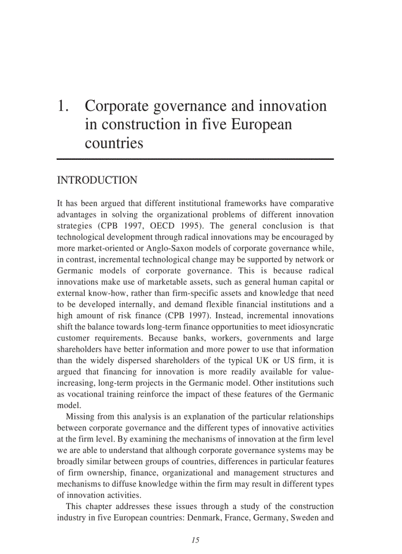 image for page Innovation in Construction A European Analysis