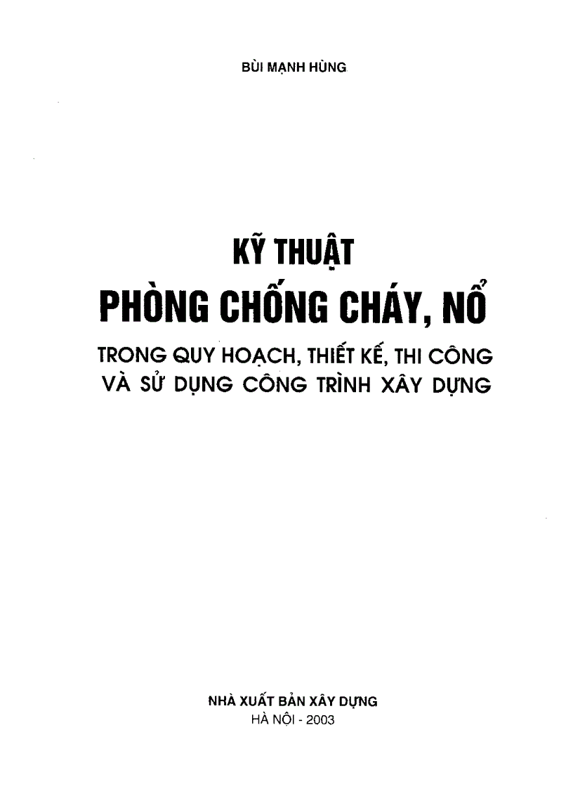 image for page Kỹ thuật phòng chống Cháy