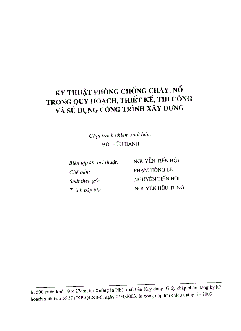 image for page Kỹ thuật phòng chống Cháy