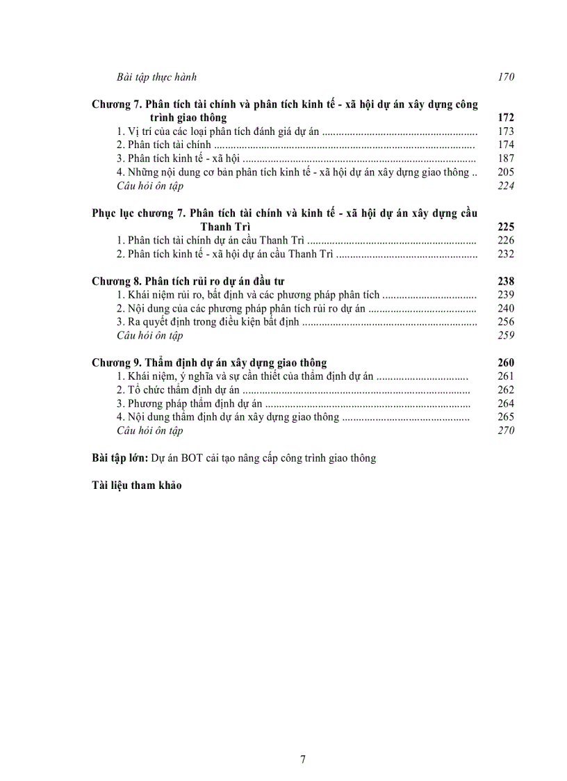 image for page Lập và Phân tích dự án đầu tư xây dựng công trình giao thông