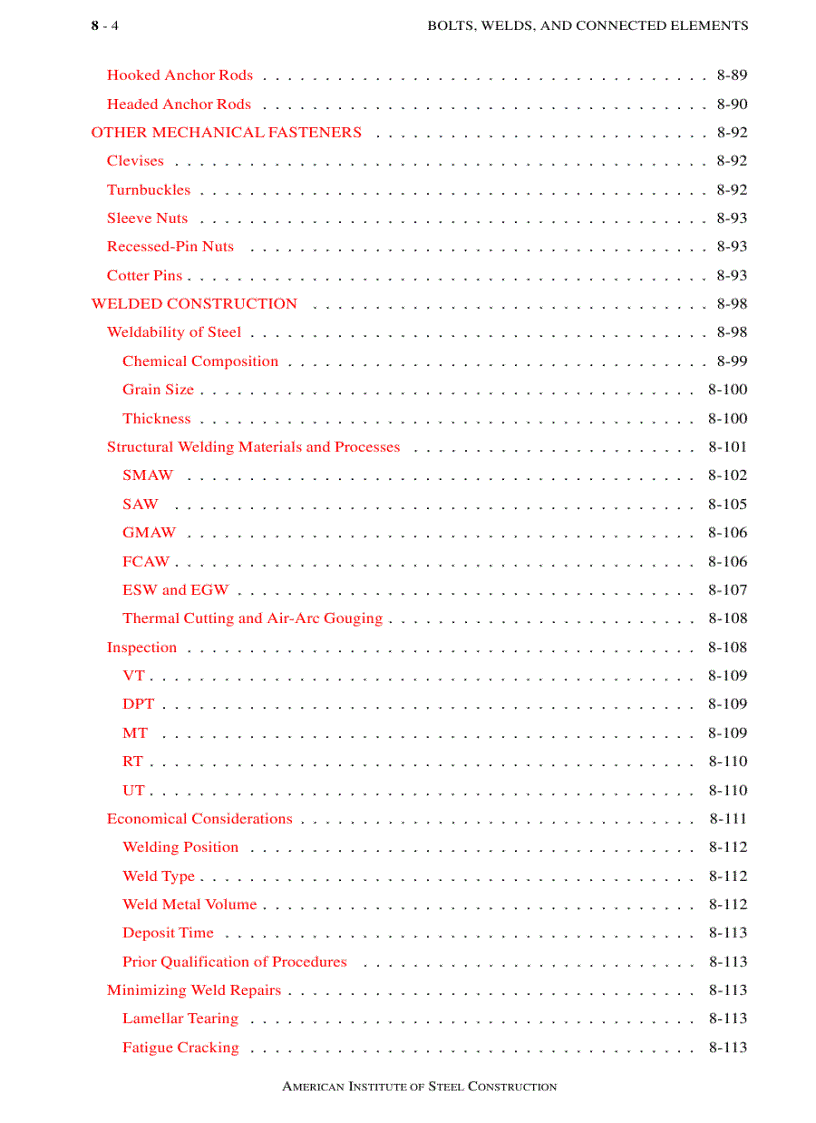 image for page Load Resistance Factor Design Manual of Steel Construction Volume I Volume II Connections