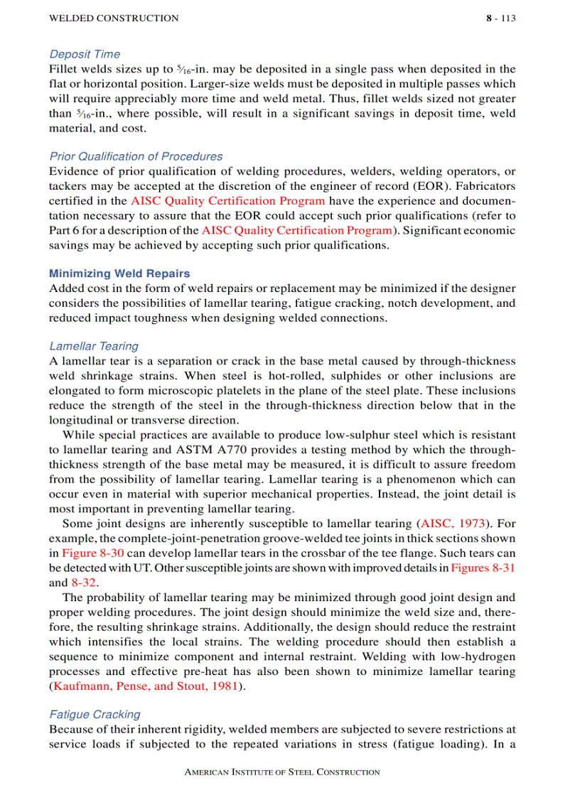 image for page Load Resistance Factor Design Manual of Steel Construction Volume I Volume II Connections