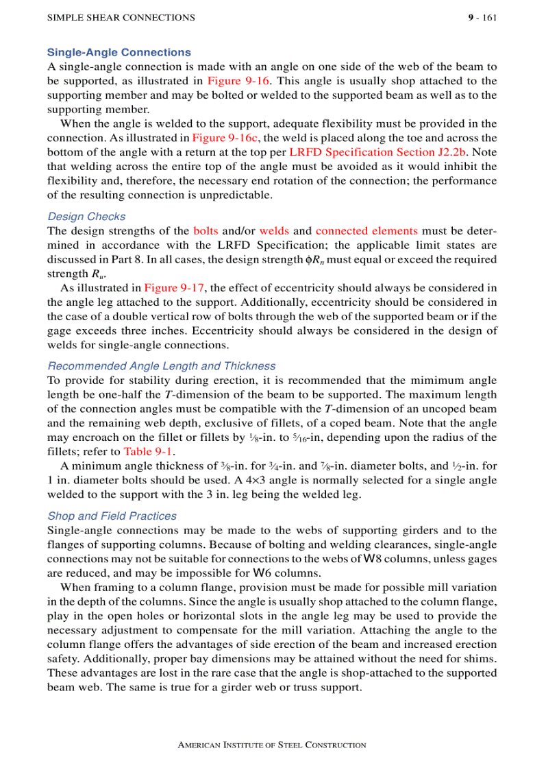 image for page Load Resistance Factor Design Manual of Steel Construction Volume I Volume II Connections