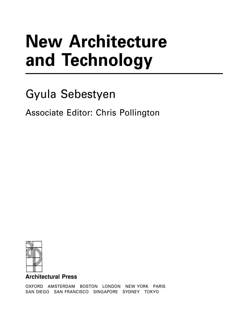 image for page New Architecture and Technology
