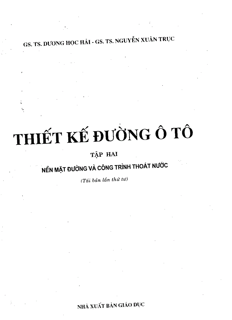 Thiết Kế Đường Ô TÔ tập 2