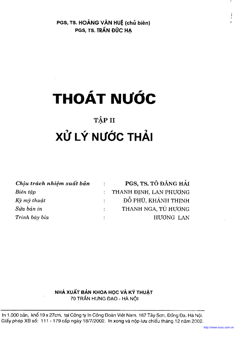 image for page Thoát nước 2 Xử lý nước thải