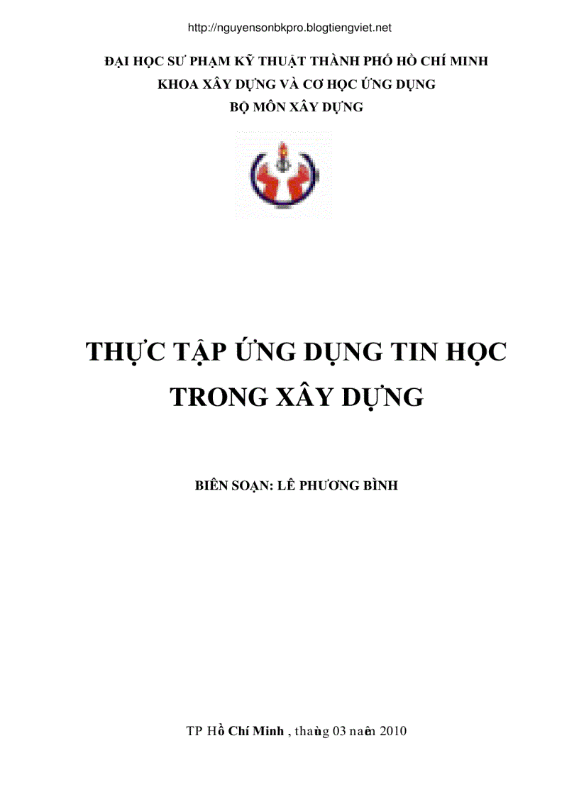 image for page Thực tập ứng dụng tin học trong xây dựng