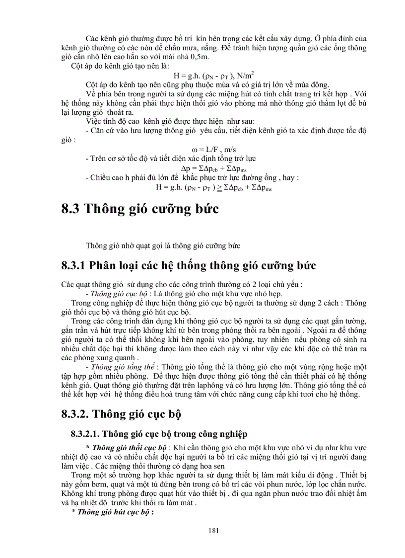 image for page Tính toán hệ thống thông gió trong các công trình dân dụng và công nghiệp