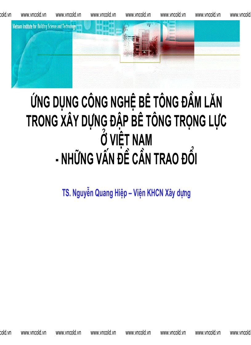image for page Ứng dụng CN bêtông đầm lăn trong XD đập bêtông trọng lực ở VN