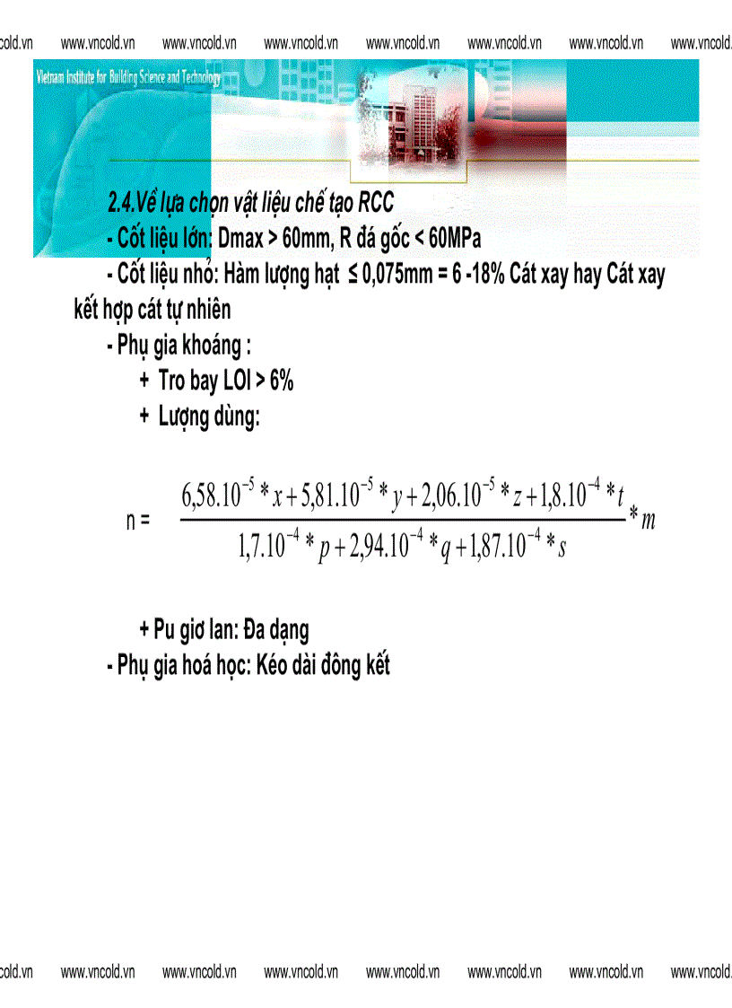 image for page Ứng dụng CN bêtông đầm lăn trong XD đập bêtông trọng lực ở VN
