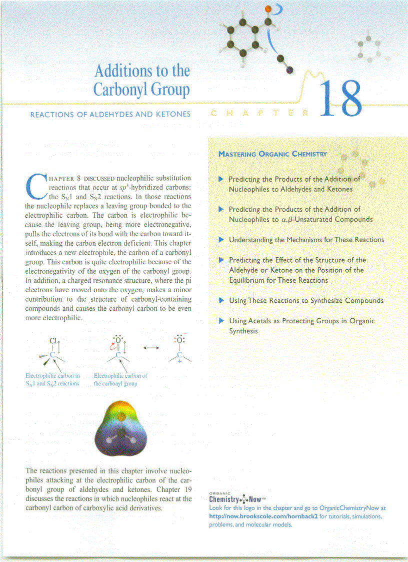 image for page Additions to the Carbonyl Group
