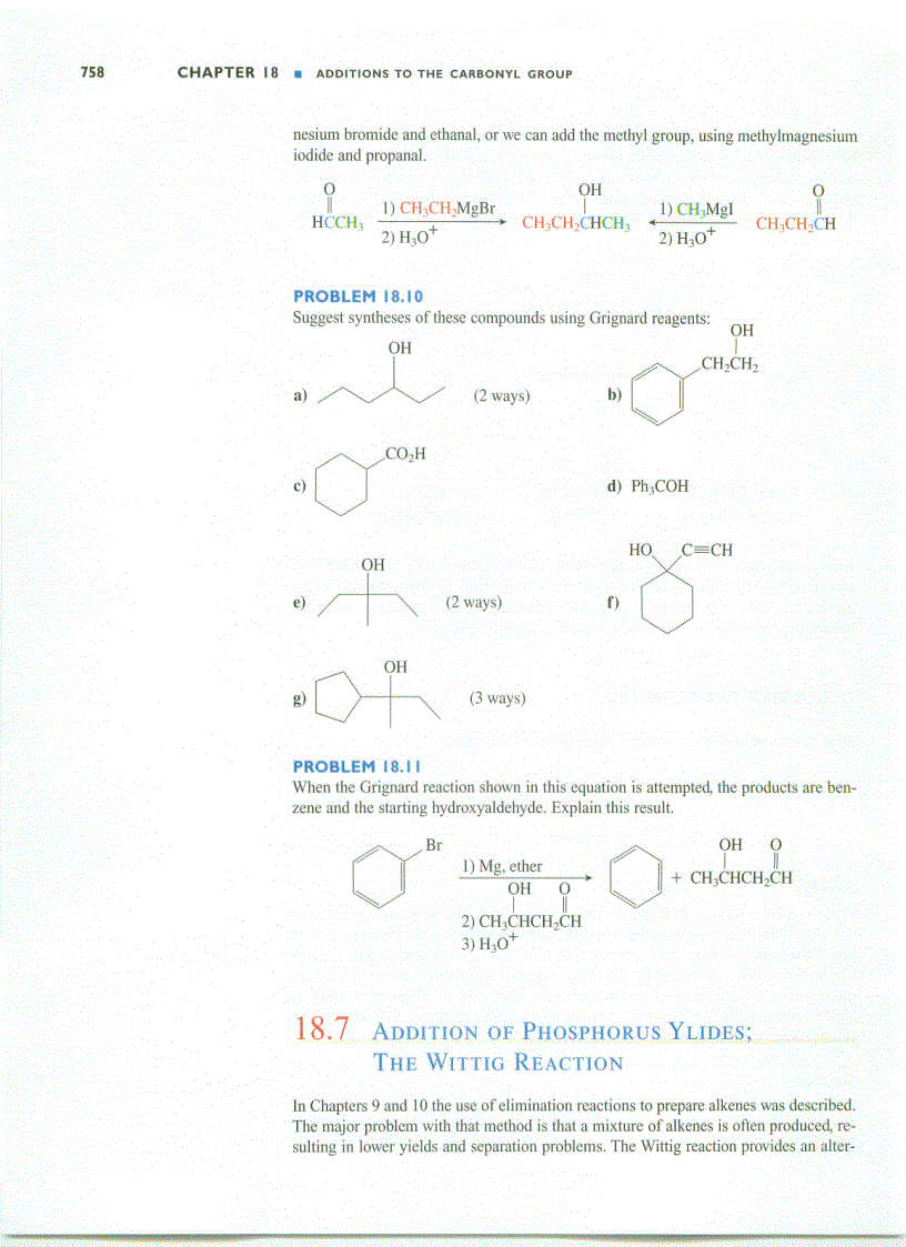 image for page Additions to the Carbonyl Group