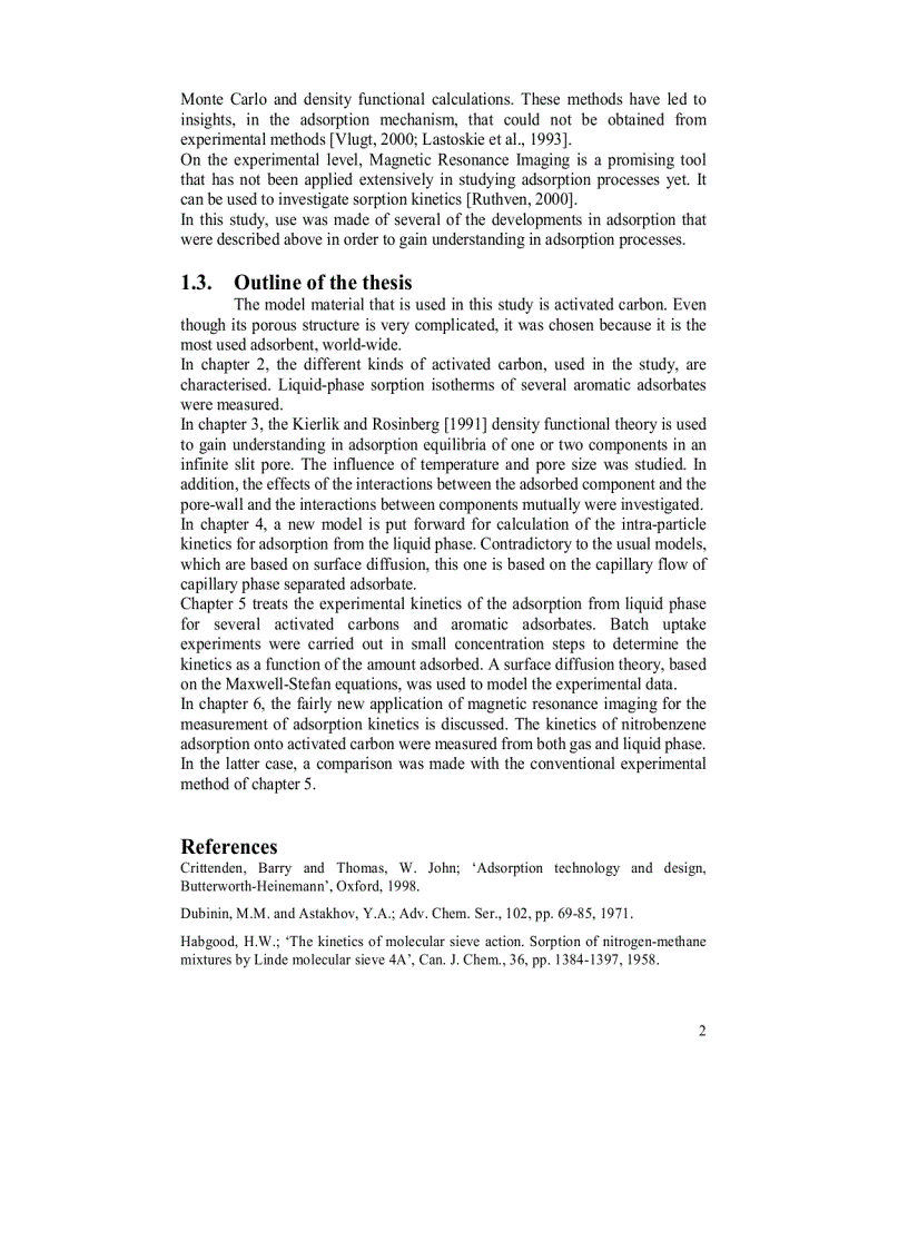 image for page Adsorption onto Heterogeneous Porous Materials Equilibria and Kinetics