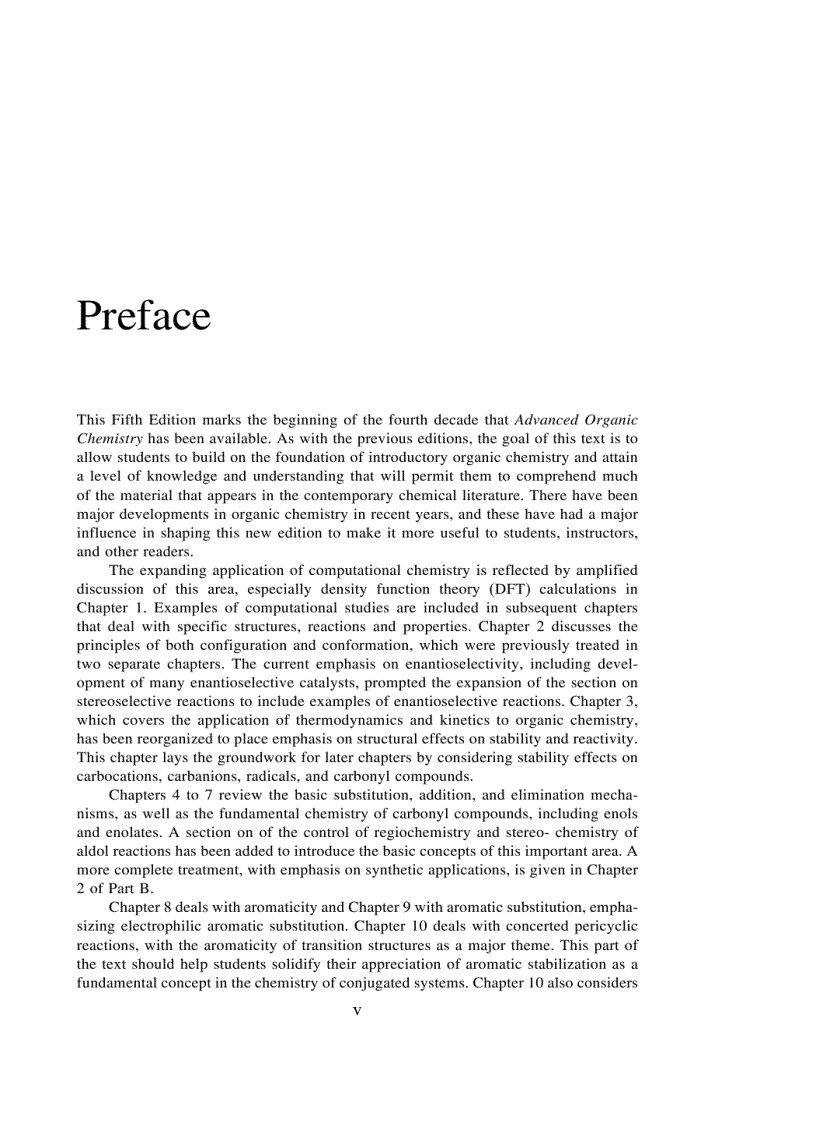 image for page Advanced Organic Chemistry Structure and Mechanisms Part A