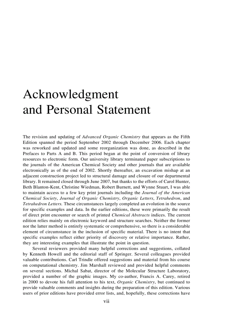image for page Advanced Organic Chemistry Structure and Mechanisms Part A