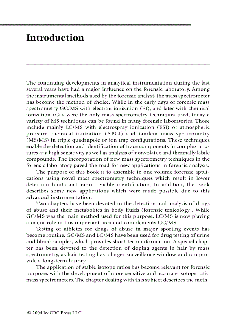 image for page Advances in Forensic Applications of Mass Spectrometry