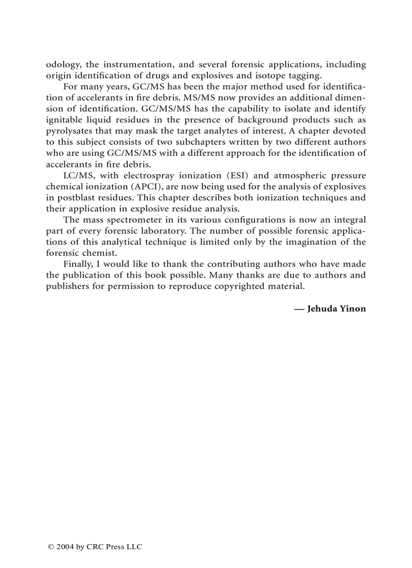 image for page Advances in Forensic Applications of Mass Spectrometry