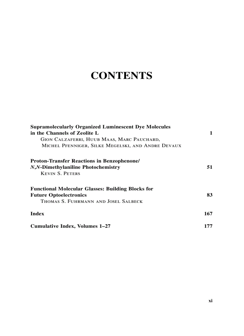 image for page Advances in Photochemistry Volume 27