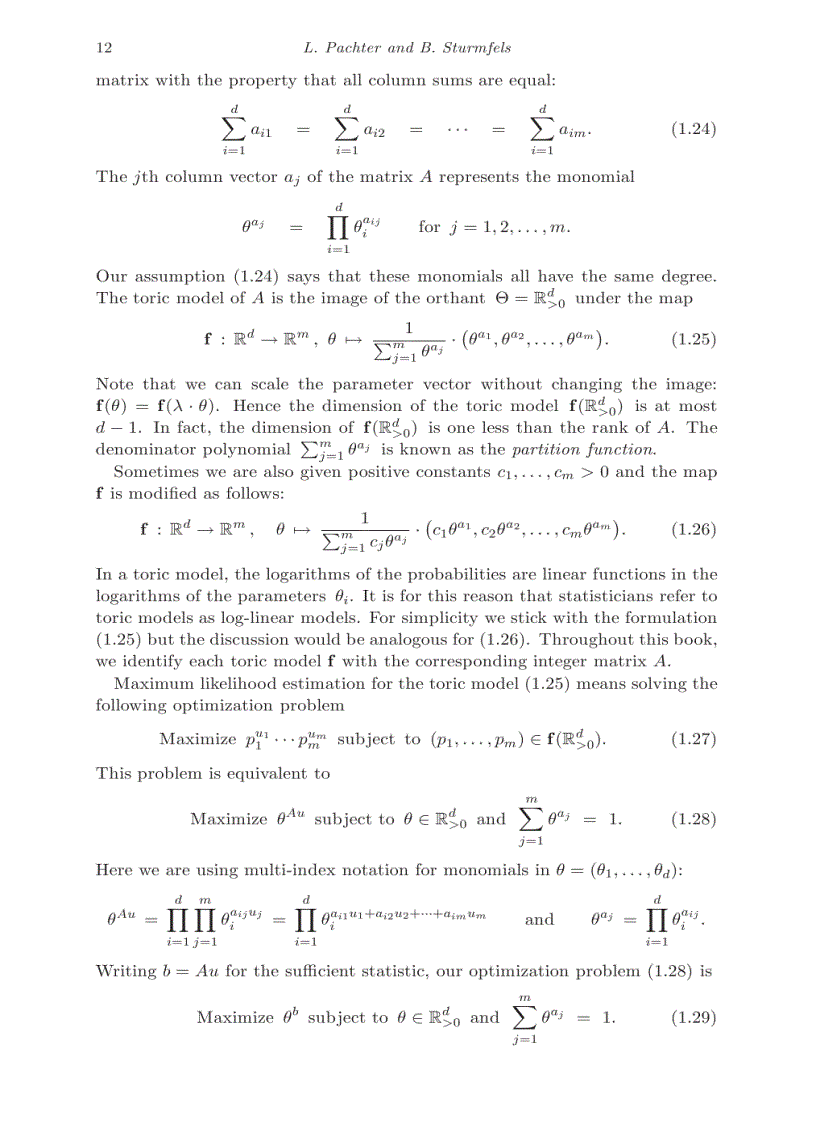 image for page Algebraic Statistics for Computational Biology