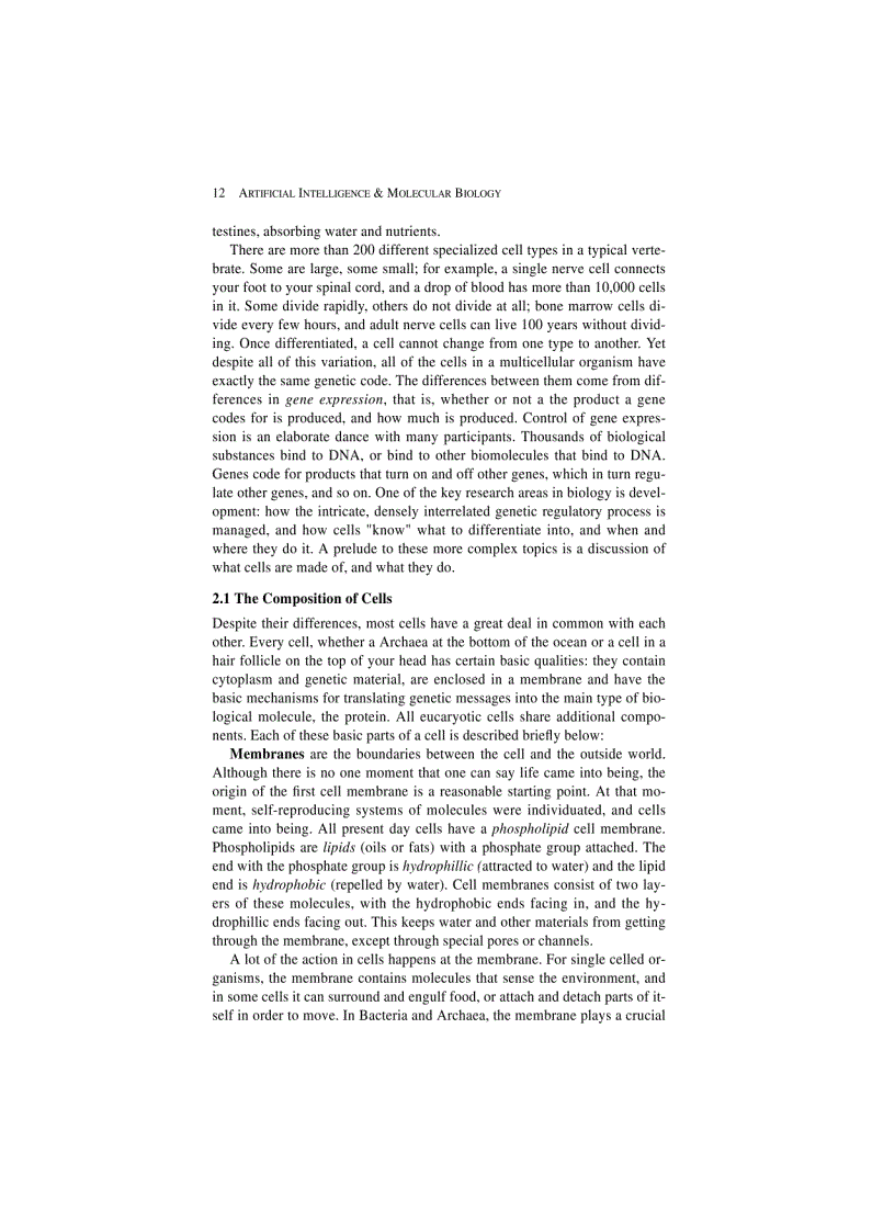 image for page Artificial Intelligence and Molecular Biology