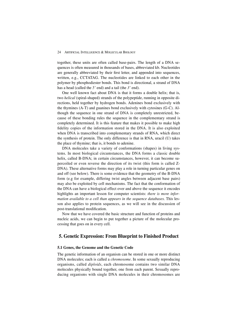 image for page Artificial Intelligence and Molecular Biology