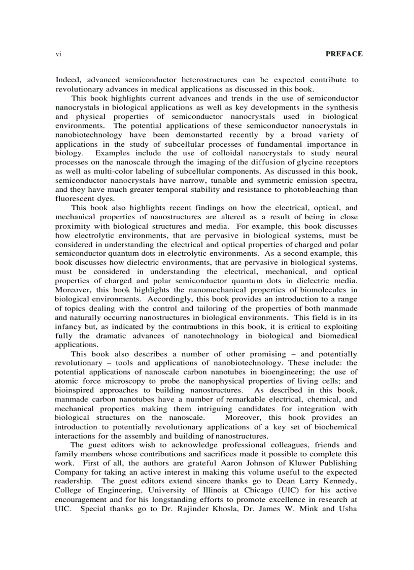 image for page Biological Nanostructures and Applications of Nanostructures in Biology Electrical Mechanical and Optical Properties