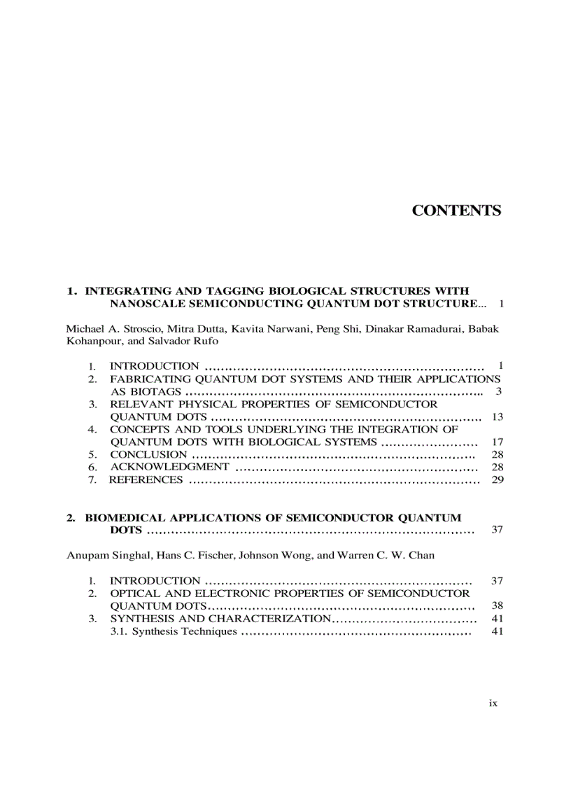 image for page Biological Nanostructures and Applications of Nanostructures in Biology Electrical Mechanical and Optical Properties