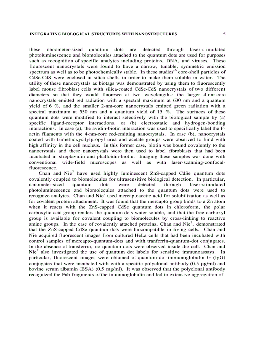 image for page Biological Nanostructures and Applications of Nanostructures in Biology Electrical Mechanical and Optical Properties