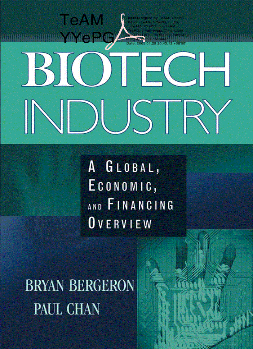 Biotech Industry A Global Economic and Financing Overview 1