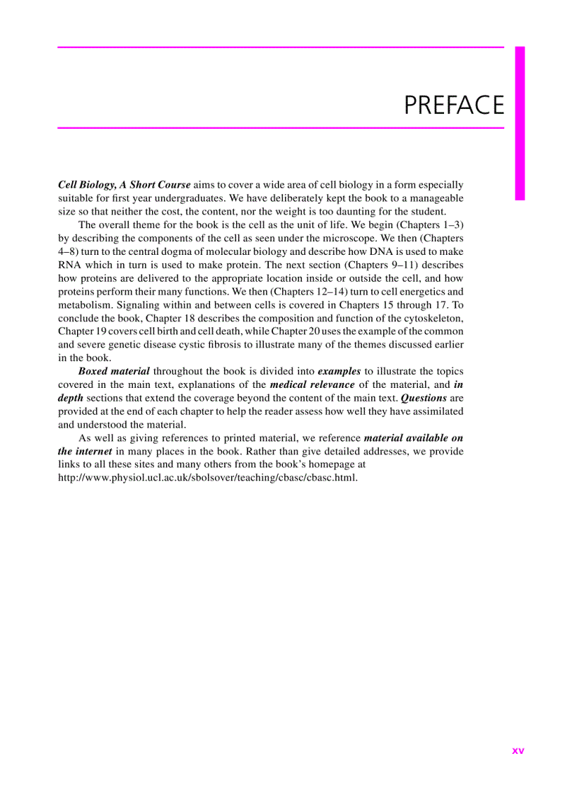 image for page Cell Biology A Short Course 2d ed