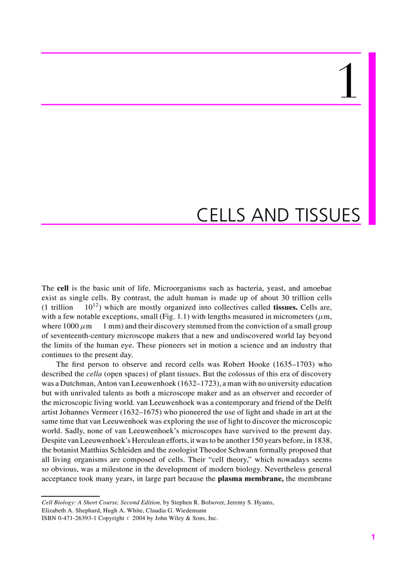image for page Cell Biology A Short Course 2d ed