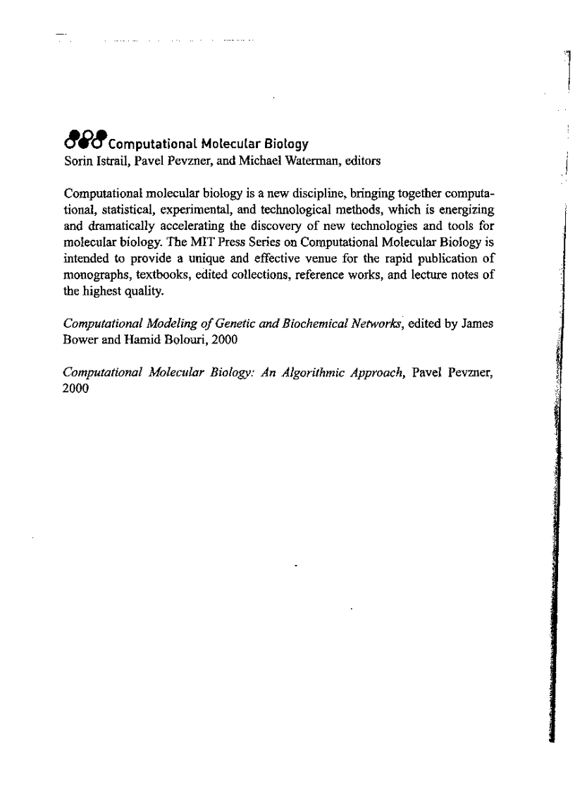 image for page Computational Molecular Biology An Algorithmic Approach