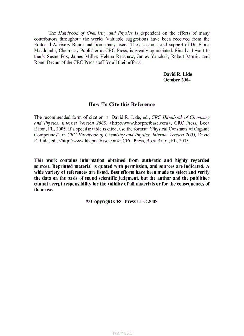 image for page CRC Handbook of Chemistry and Physics 85th ed