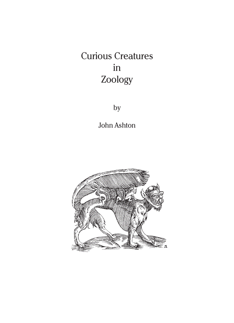 image for page Curious Creatures in Zoology