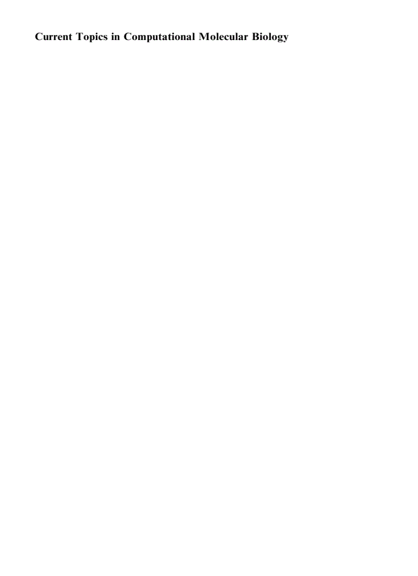 image for page Current Topics in Computational Molecular Biology