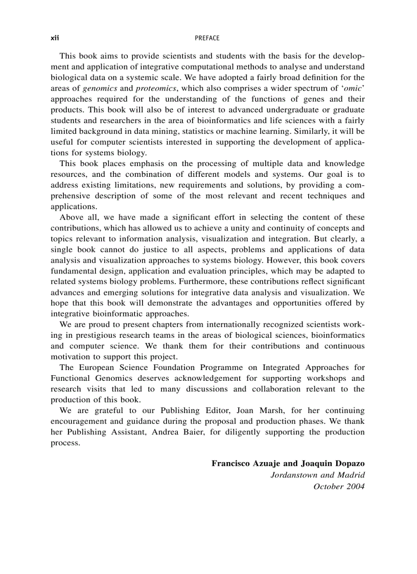 image for page Data Analysis and Visualization in Genomics and Proteomics