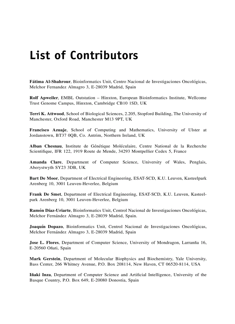 image for page Data Analysis and Visualization in Genomics and Proteomics