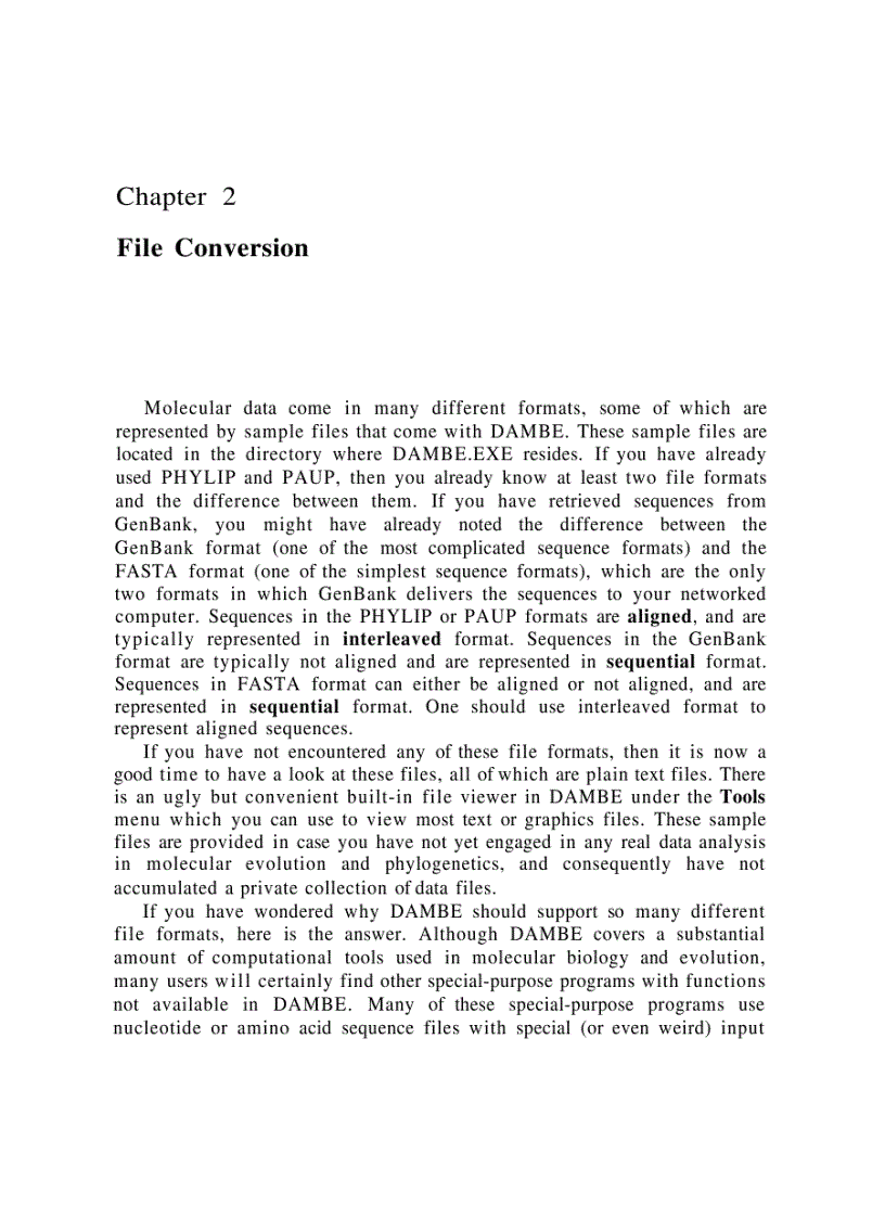 image for page Data Analysis in Molecular Biology and Evolution