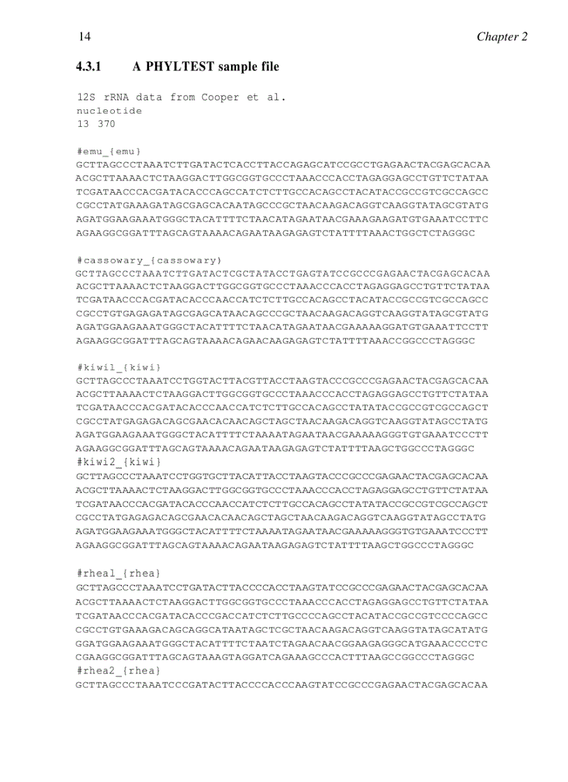 image for page Data Analysis in Molecular Biology and Evolution