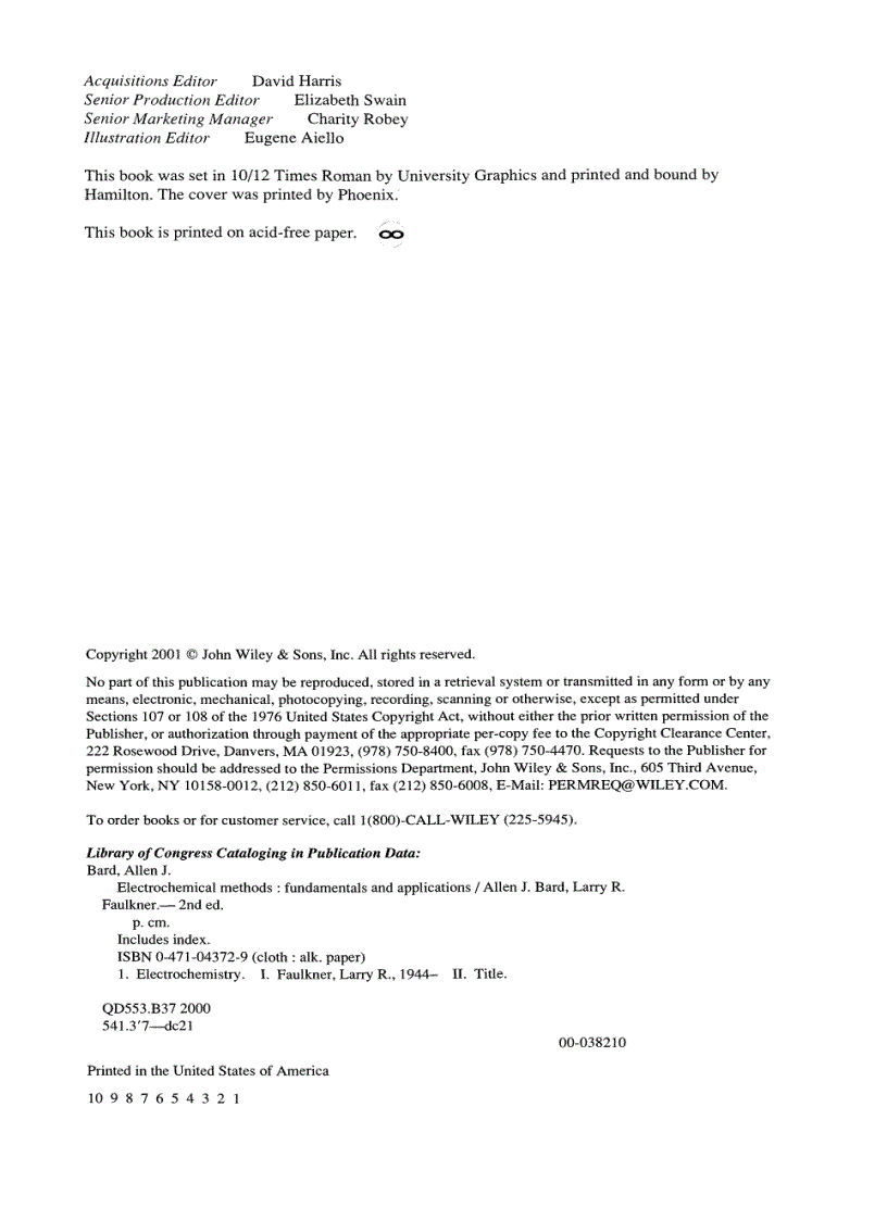 image for page ELECTROCHEMICAL METHODS Fundamentals and Applications