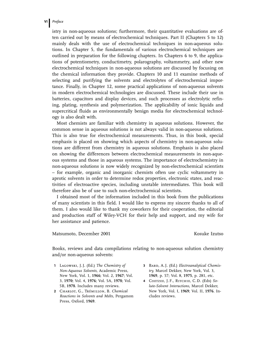 Electrochemistry in Nonaqueous Solutions