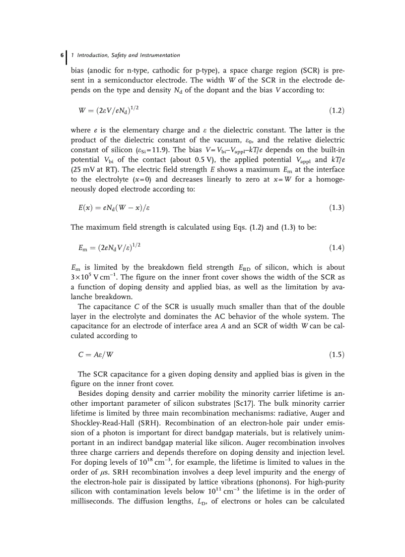 image for page Electrochemistry of Silicon Instrumentation Science Materials and Applications