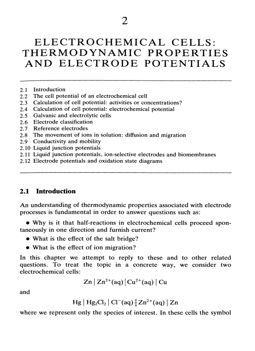 image for page ELECTROCHEMISTRY Principles Methods and Applications
