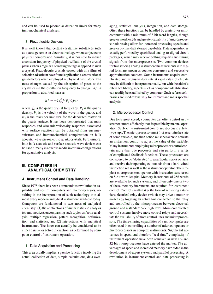 image for page Encyclopedia Of Physical Science And Technology 3E Analytical Chemistry