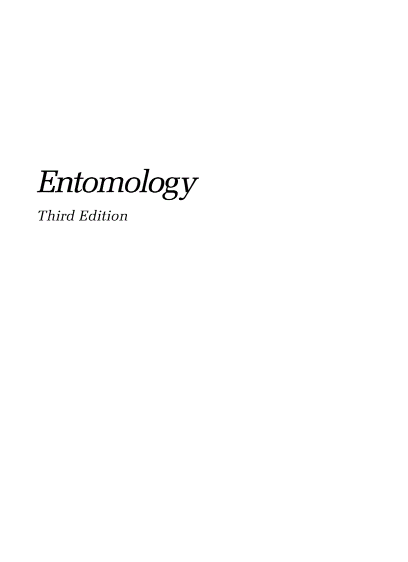 Entomology 3rd ed C Gillott