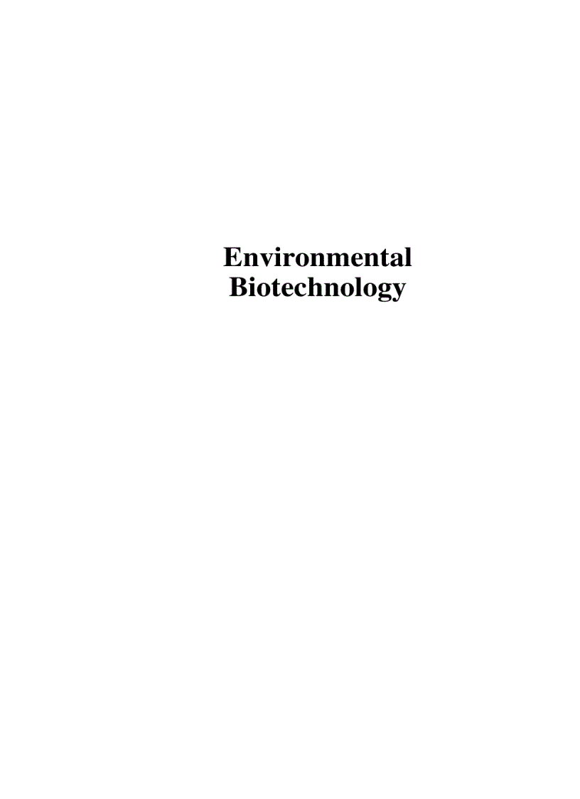 image for page Environmental Biotechnology Principles and Applications
