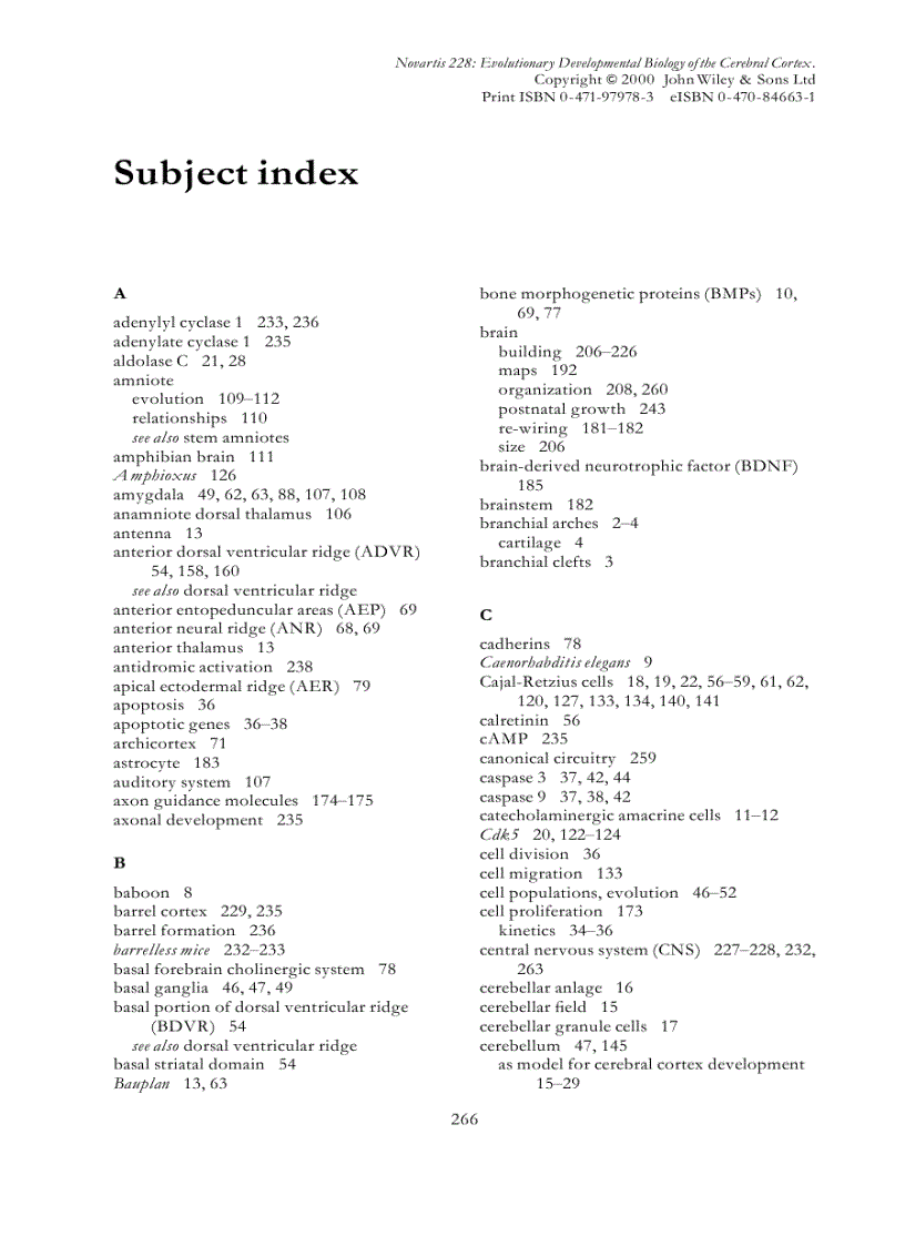 image for page Evolutionary Developmental Biology of the Cerebral Cortex
